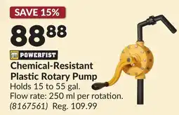 Princess Auto Chemical-Resistant Plastic Rotary Pump offer