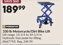 Princess Auto 330 lb Motorcycle/Dirt Bike Li offer