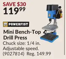 Princess Auto Mini Bench-Top Drill Press offer
