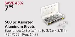 Princess Auto 500 pc Assorted Aluminum Rivets offer