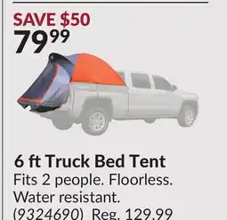 Princess Auto 6 ft Truck Bed Tent offer