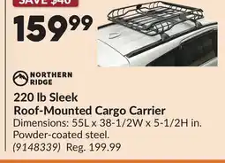 Princess Auto 220 lb Sleek Roof-Mounted Cargo Carrier offer