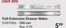 Princess Auto Full-Extension Drawer Slides offer