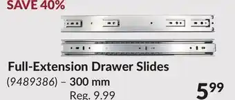 Princess Auto Full-Extension Drawer Slides offer