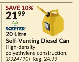 Princess Auto Self-Venting Diesel Can offer