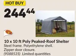 Princess Auto 10 x 10 ft Poly Peaked-Roof Shelter offer