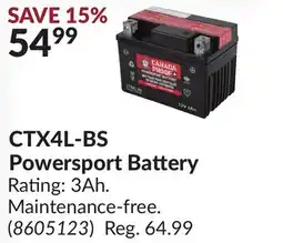 Princess Auto CTX4L-BS Powersport Battery offer