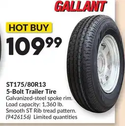 Princess Auto ST175/80R13 5-Bolt Trailer Tire offer