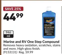 Princess Auto Marine and RV One Step Compound offer