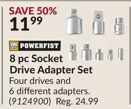 Princess Auto 8 pc Socket Drive Adapter Set offer