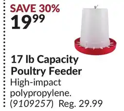 Princess Auto 17 lb Capacity Poultry Feeder offer