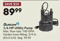 Princess Auto 1/6 HP Utility Pump offer