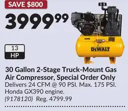Princess Auto 30 Gallon 2-Stage Truck-Mount Gas Air Compressor, Special Order Only offer