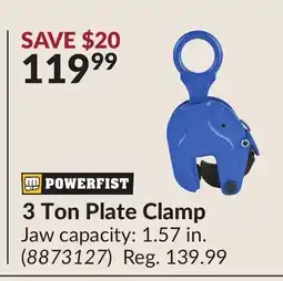 Princess Auto 3 Ton Plate Clamp offer