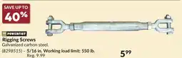 Princess Auto Rigging Screws offer