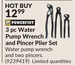 Princess Auto 3 pc Water Pump Wrench and Pincer Plier Set offer