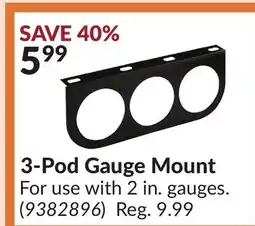 Princess Auto 3-Pod Gauge Mount offer