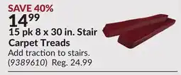 Princess Auto 15 pk 8 x 30 in. Stair Carpet Treads offer