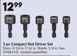 Princess Auto 5 pc Compact Nut Driver Set offer