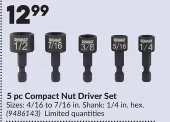 Princess Auto 5 pc Compact Nut Driver Set offer
