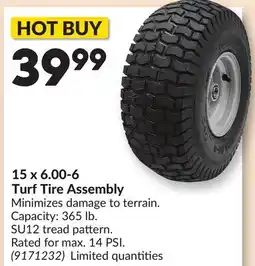 Princess Auto 15 x 6.00-6 Turf Tire Assembly offer
