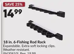 Princess Auto 18 in. 6-Fishing Rod Rack offer