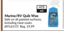 Princess Auto Marine/RV Quik Wax offer