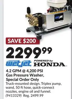 Princess Auto 4.2 GPM @ 4,200 PSI Gas Pressure Washer, Special Order Only offer