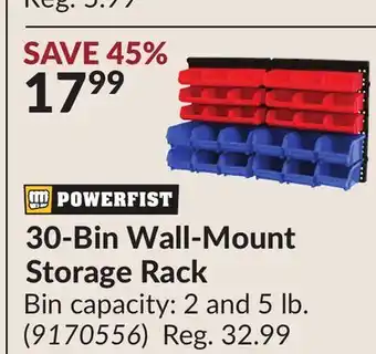 Princess Auto 30-Bin Wall-Mount Storage Rack offer