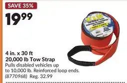Princess Auto 4 in. x 30 20,000 lb Tow Strap offer