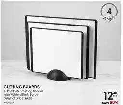 Stokes CUTTING BOARDS 4-Pc Plastic Cutting Boards with Holder offer