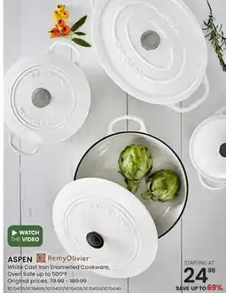 Stokes ASPEN White Cast Iron Enamelled Cookware offer