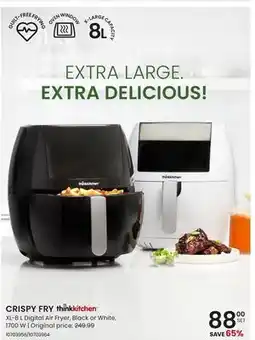 Stokes CRISPY FRY XL-8 L Digital Air Fryer offer