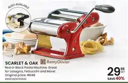 Stokes SCARLET & OAK Red or Black Pasta Machine offer