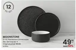 Stokes MOONSTONE 12-Pc Stoneware Dinnerware Set offer