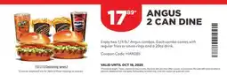Harvey’s Angus 2 Can Dine offer