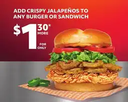 Harvey’s Crispy Jalapeños to Any Burger or Sandwich offer