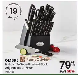 Stokes OMBRE 19-Pc Knife Set with Wood Block offer