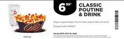 Harvey’s Classic Poutine & Drink offer