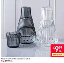 Kitchen Stuff Plus 7 PC. SET Maya Bedside Water Carafe with Glass offer