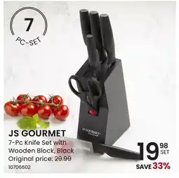 Stokes JS GOURMET 7-Pc Knife Set with Wooden Block offer