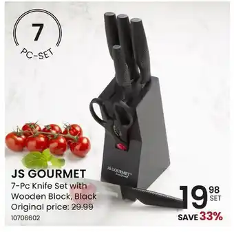 Stokes JS GOURMET 7-Pc Knife Set with Wooden Block offer