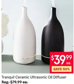 Kitchen Stuff Plus Tranquil Ceramic Ultrasonic Oil Diffuser offer