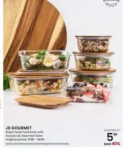 Stokes JS GOURMET Glass Food Container with Acacia Lid offer