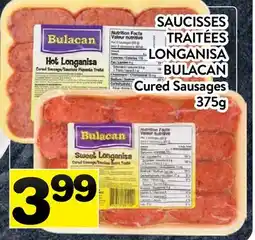 Supermarché PA SAUCISSES TRAITÉES LONGANISA BULACAN | CURED SAUSAGES offer