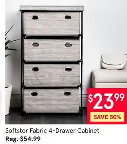 Kitchen Stuff Plus SET Softstor Fabric 4-Drawer Cabinet offer