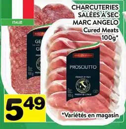 Supermarché PA CHARCUTERIES SALÉES À SEC MARC ANGELO | CURED MEATS offer