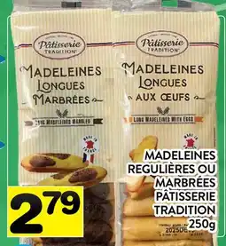 Supermarché PA MADELEINES REGULIÈRES OU MARBRÉES PÂTISSERIE TRADITION offer
