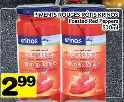 Supermarché PA PIMENTS ROUGES RÔTIS KRINOS | ROASTED RED PEPPERS offer