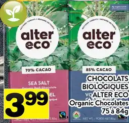 Supermarché PA CHOCOLATS BIOLOGIQUES ALTER ECO | ORGANIC CHOCOLATES offer